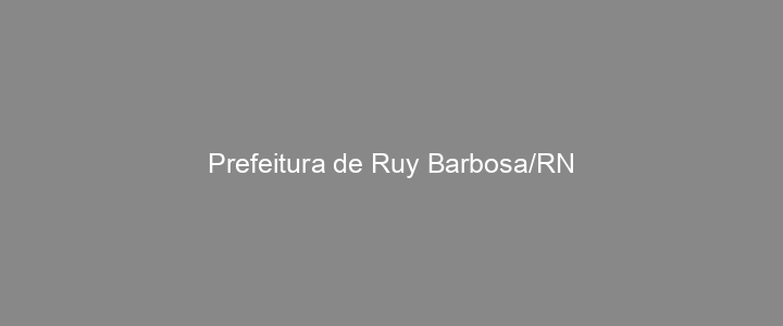 Provas Anteriores Prefeitura de Ruy Barbosa/RN